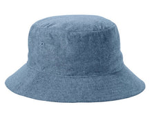 Load image into Gallery viewer, R P LUXE BUCKET HAT / DENIM CHAMBRAY COTTON / UNISEX / 3 CUSTOM MALIBU BEACH COLORS