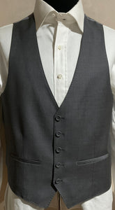R P SUIT / 2 PIECE OR 3 PIECE VEST / SOLID BLACK / CHARCOAL GREY / CLASSIC FIT / SUPER 150’S WOOL / 36 TO 54 / REGULAR / SHORT / LONG / EXTRA LONG