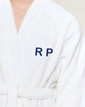 Load image into Gallery viewer, R P LUXURY ROBE / COTTON TERRY / MEN / WOMEN / BLACK / NAVY / WHITE / GREY / BURGUNDY / SMALL TO XX-LARGE / MONOGRAMS