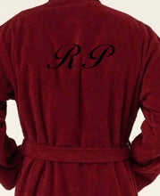 Load image into Gallery viewer, R P LUXURY ROBE / COTTON TERRY / MEN / WOMEN / BLACK / NAVY / WHITE / GREY / BURGUNDY / SMALL TO XX-LARGE / MONOGRAMS