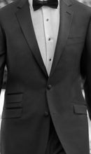 Load image into Gallery viewer, R P TUXEDO BLACK / SATIN TRIM / NOTCH LAPEL / 2 BUTTON / SLIM FIT