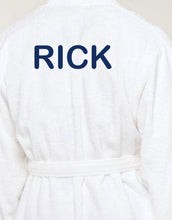 Load image into Gallery viewer, R P LUXURY ROBE / COTTON TERRY / MEN / WOMEN / BLACK / NAVY / WHITE / GREY / BURGUNDY / SMALL TO XX-LARGE / MONOGRAMS