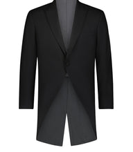Load image into Gallery viewer, R P TUXEDO MORNING COAT CUTAWAY & TROUSER / BLACK / 100% WOOL / 34 TO 54 / REG / LONG / SHORT