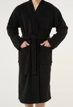 Load image into Gallery viewer, R P LUXURY ROBE / COTTON TERRY / MEN / WOMEN / BLACK / NAVY / GREY / BURGUNDY  / WHITE / SMALL TO XX-LARGE / MONOGRAMS

