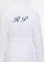 Load image into Gallery viewer, R P LUXURY ROBE HOODED / COTTON TERRY / MEN / WOMEN / BLACK / WHITE / MONOGRAMS