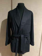 Load image into Gallery viewer, R P SMOKING JACKET / NAVY BLUE / CASHMERE & WOOL / LARGE - EXTRA LARGE / MADE IN ITALY