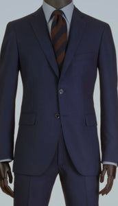 R P SUIT / SOLID ITALIAN BLUE / CONTEMPORARY FIT / SUPER 150’S WOOL / 36 TO 52 / REGULAR / SHORT / LONG