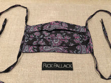 Load image into Gallery viewer, BLACK / GREY / PINK / PAISLEY DESIGN / CUSTOM BESPOKE LINING MADE IN ITALY