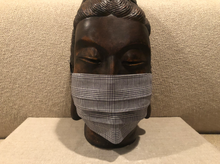 Load image into Gallery viewer, BLACK AND WHITE GLEN PLAID DESIGN