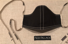 Load image into Gallery viewer, BLACK LUXURY COTTON WITH ITALIAN LINEN TIES / TAN STITCHING / CUSTOM MADE