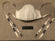 Load image into Gallery viewer, CREAM LUXURY COTTON WITH ITALIAN LINEN TIES / BLACK STITCHING / CUSTOM MADE