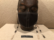 Load image into Gallery viewer, BLACK LUXURY COTTON WITH ITALIAN LINEN TIES / TAN STITCHING / CUSTOM MADE