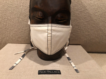 Load image into Gallery viewer, CREAM LUXURY COTTON WITH ITALIAN LINEN TIES / BLACK STITCHING / CUSTOM MADE