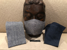 Load image into Gallery viewer, MALIBU BLUE LINEN AND COTTON / FILTER POCKET