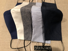 Load image into Gallery viewer, NAVY BLUE LUXURY STRETCH COTTON / FILTER POCKET