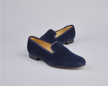 Load image into Gallery viewer, ENGLISH VELVET SHOES / NAVY VELVET / 6 COLORS / SIZE 6 TO 13