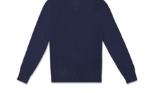 Load image into Gallery viewer, MENS V- NECK 100% CASHMERE LUXURY SWEATER / 20 COLORS