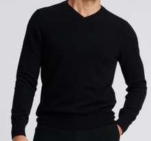 Load image into Gallery viewer, MENS V-NECK 100% CASHMERE LUXURY SWEATER / 20 COLORS