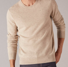 Load image into Gallery viewer, MENS CREW NECK 100% CASHMERE LUXURY SWEATER / 20 COLORS