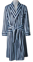 Load image into Gallery viewer, R P ROBE SHALL COLLAR / SARTORIAL MID BLUE SUITING STRIPE / GREY SUITING STRIPE