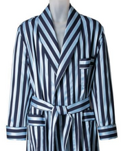 Load image into Gallery viewer, R P ROBE SHALL COLLAR OR SMOKING JACKET / ELEGANT STRIPES / 2 COLORS / BLUE STRIPE / PINK STRIPE