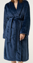 Load image into Gallery viewer, ROBE SHALL COLLAR / MEN / WOMEN / LUXE SOFT COZY / BLACK / NAVY / GREY / WHITE / MONOGRAMS