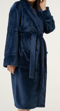 Load image into Gallery viewer, ROBE SHALL COLLAR / MEN / WOMEN / LUXE SOFT COZY / BLACK / NAVY / GREY / WHITE / MONOGRAMS