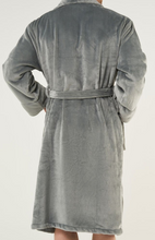 Load image into Gallery viewer, ROBE SHALL COLLAR / MEN / WOMEN / LUXE SOFT COZY / BLACK / NAVY / GREY / WHITE / MONOGRAMS