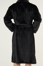 Load image into Gallery viewer, ROBE SHALL COLLAR / MEN / WOMEN / LUXE SOFT COZY / BLACK / NAVY / GREY / WHITE / MONOGRAMS
