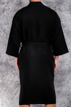 Load image into Gallery viewer, R P LUXURY ROBE KIMONO / WAFFEL WEAVE / MEN / WOMEN / BLACK / WHITE / MONOGRAMS