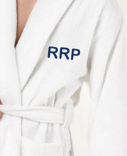 Load image into Gallery viewer, ROBE SHALL COLLAR / MEN / WOMEN / LUXE SOFT COZY / BLACK / NAVY / GREY / WHITE / MONOGRAMS