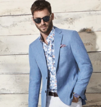 Load image into Gallery viewer, R P DESIGNS EXCLUSIVE SHIRTS / BLUE END ON END