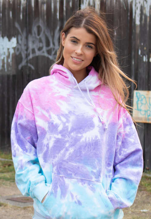 HAND TIE DYE PULLOVER HOODIE FLEECE 8 COLORS S TO XXX L RICK