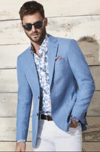 Load image into Gallery viewer, R P SPORTS JACKET / SOFT JACKET / 2 COLORS / BLUE / RUST / WOOL SILK LINEN / CONTEMPORARY FIT