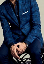 Load image into Gallery viewer, R P SPORTS JACKET / BLUE WINDOWPANE / WOOL / CLASSIC FIT