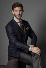 Load image into Gallery viewer, R P SPORTS JACKET / BLAZER SOLID NAVY / WOOL / SLIM FIT