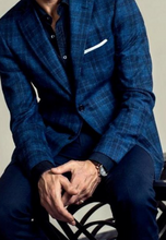 Load image into Gallery viewer, R P SPORTS JACKET / SOFT JACKET / BLUE TEXTURE / WOOL / SLIM FIT