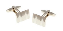 Load image into Gallery viewer, R P CUFF LINKS / SILVER RECTANGULAR DESIGN
