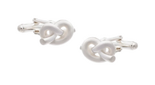Load image into Gallery viewer, R P CUFF LINKS / SOLID STERLING SILVER KNOT DESIGN