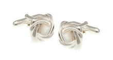 Load image into Gallery viewer, R P CUFF LINKS / SOLID STERLING SILVER / MOTHER OF PEARL DESIGN