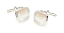 Load image into Gallery viewer, R P CUFF LINKS / SOLID STERLING SILVER / MOTHER OF PEARL DESIGN