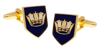 Load image into Gallery viewer, R P LINKS / GOLD / NAVY BLAZER NAUTICAL CROWN ENAMEL DESIGN