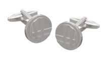 Load image into Gallery viewer, R P CUFF LINKS / SILVER GLEN PLAID DESIGN