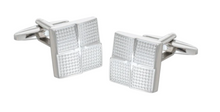 Load image into Gallery viewer, R P CUFF LINKS / SILVER SQUARES DESIGN