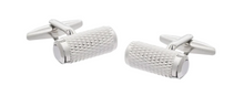 Load image into Gallery viewer, R P CUFF LINKS / SILVER TEXTURED DESIGN