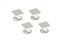 Load image into Gallery viewer, R P FORMAL 4 STUD SET / SILVER / MOTHER OF PEARL SQUARE DESIGN