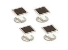 Load image into Gallery viewer, R P FORMAL 4 STUD SET / SILVER / BLACK ONYX SQUARE DESIGN