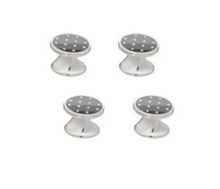 Load image into Gallery viewer, R P FORMAL 4 STUD SET / SILVER / ENAMEL BLACK POLKA DOTS DESIGN