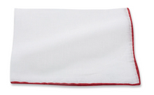 Load image into Gallery viewer, R P POCKET SQUARE / HAND ROLLED IN ITALY / PURE LINEN / 6 COLORS