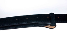 Load image into Gallery viewer, R P BELT / BLACK SUEDE / HAND MADE IN ITALY / BUCKLE / GOLD / SILVER / MATT SILVER